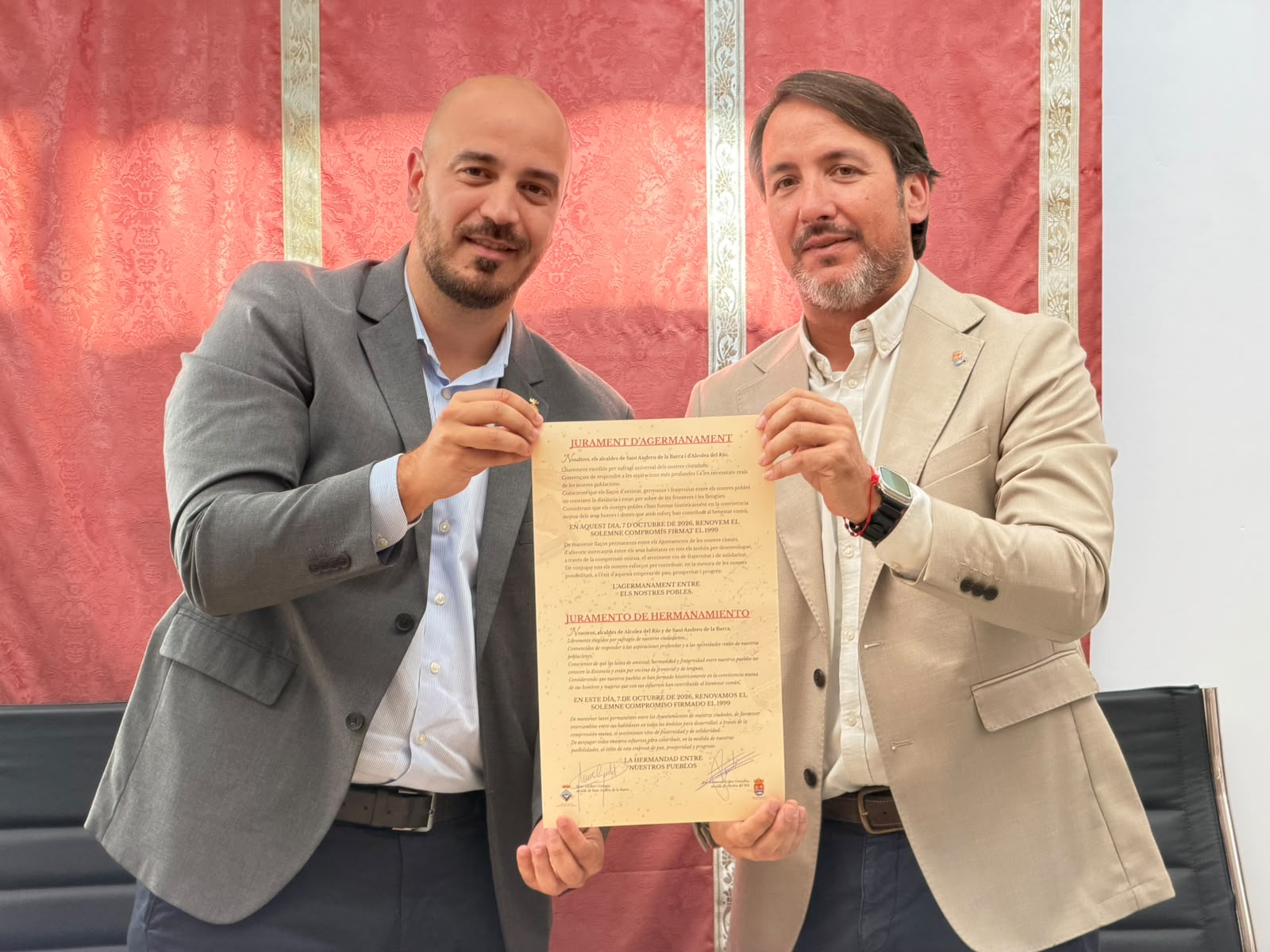 Imatge de la notícia: Sant Andreu de la Barca renova l'agermanament amb Alcolea del Río